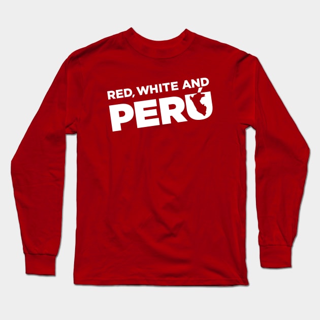 Red White and Peru 2 Long Sleeve T-Shirt by thedesignfarmer